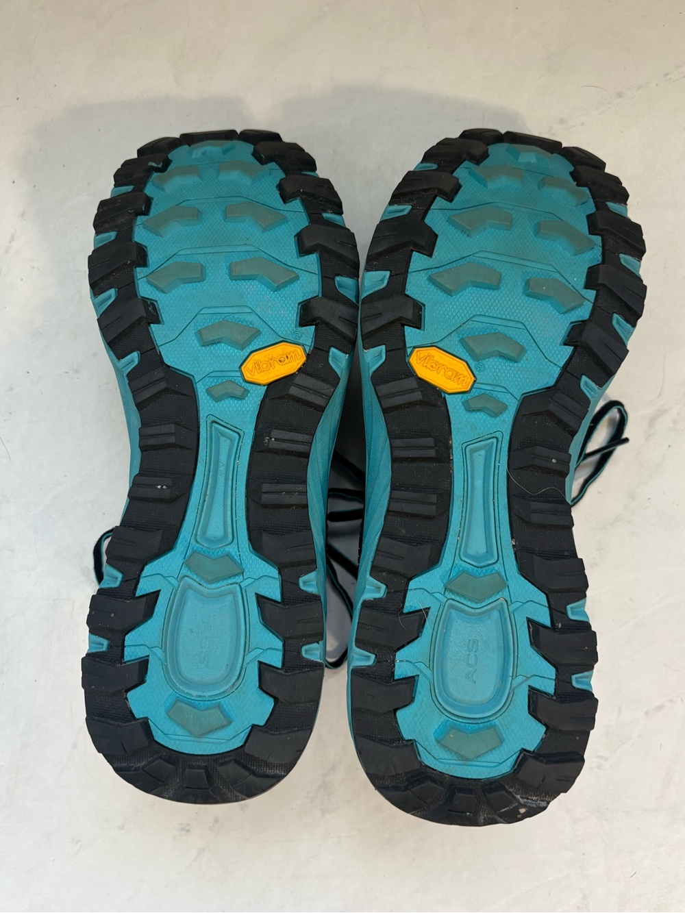 Scarpa Men’s 10.5 Gray Turquoise Spin Infinity Trail Running Shoes Hiking Travel - Picture 6 of 7